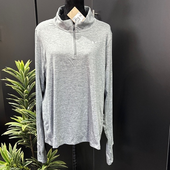 Nike Dri-Fit Running Pullover,1/4 zip,hand & thumb holes,tech hip pocket,stretch - Picture 1 of 16